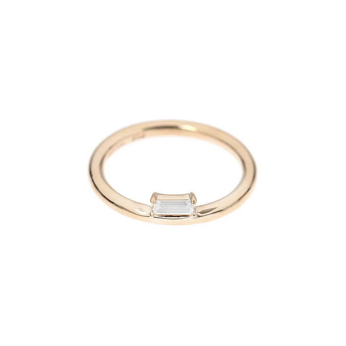 [GRAY Collection] 14-Karat Gold Baguette Stone Ring