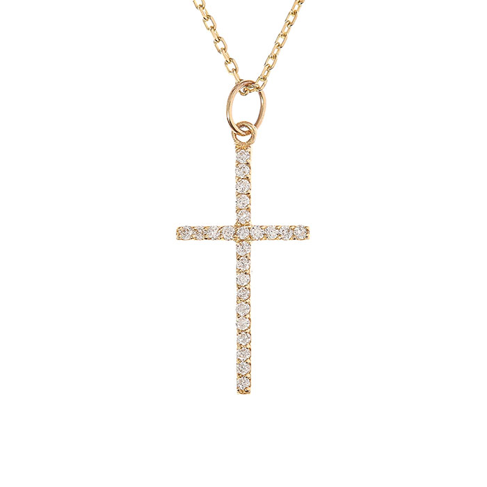 Jiyoungdorner Cross Necklace 14-Karat Gold