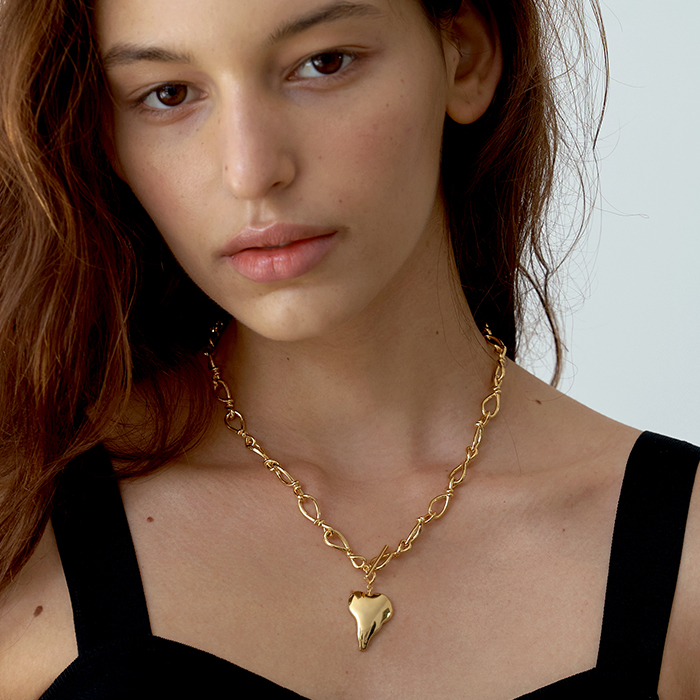 [리퍼브] DAYZ Heart Link Chain Necklace