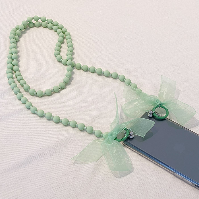 [리퍼브] multistrap _ mint ribbon long type