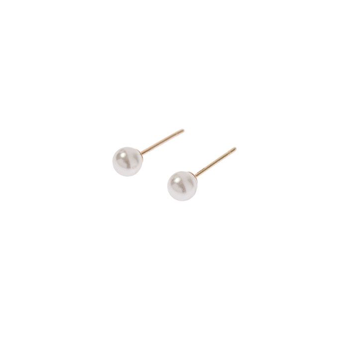 MIMI 14-Karat Gold Pearl Earrings 4.0mm