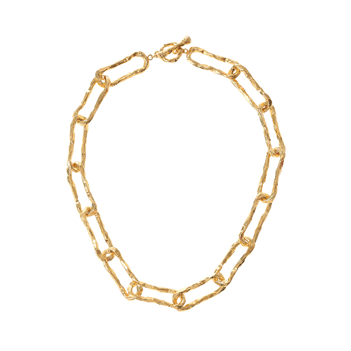 [리퍼브] Silhouette Bold Rough Chain Necklace