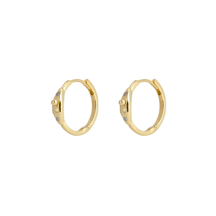 SEASONS Lock Hoop Earrings