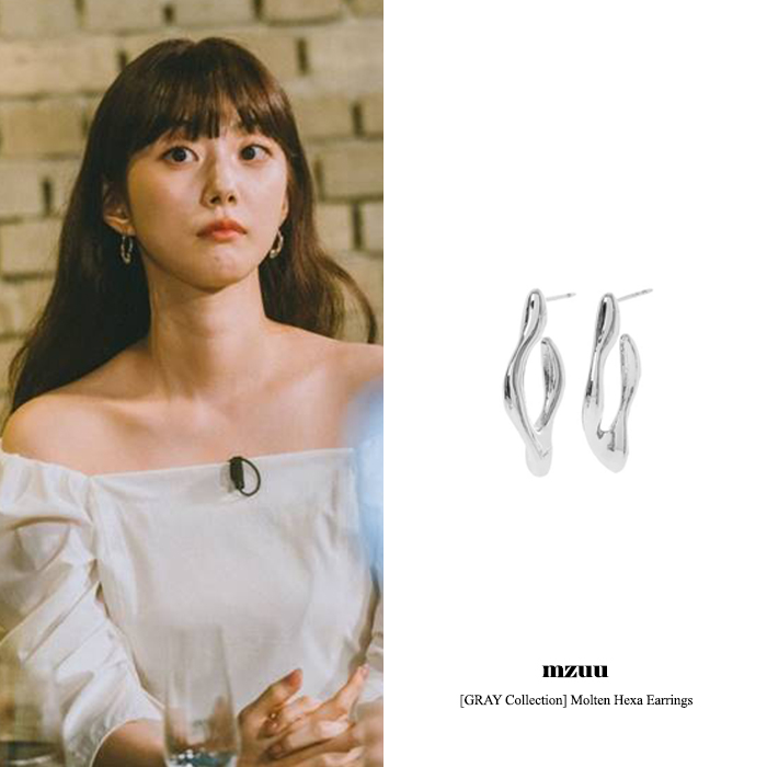 [GRAY Collection] Molten Hexa Earrings