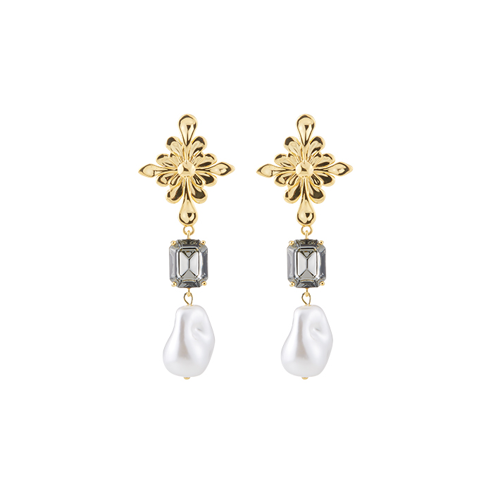 [Siyeon's Pick] Timeless Pearl Crystal Drop Earrings