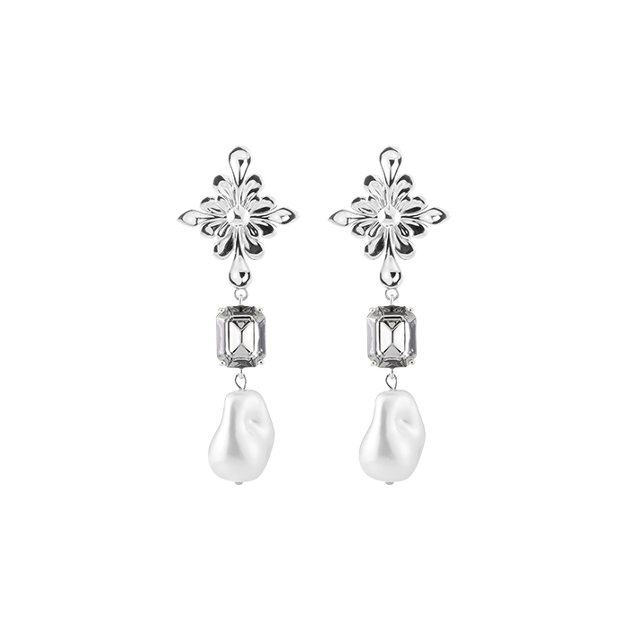 [Siyeon's Pick] Timeless Pearl Crystal Drop Earrings