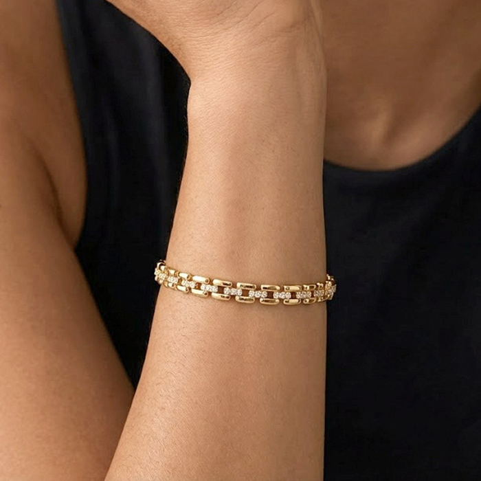CLASSIC Joint Slim Crystal Bracelet